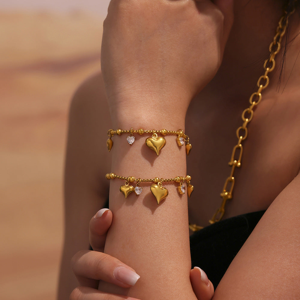 Saanvi Heart Charm Bracelet