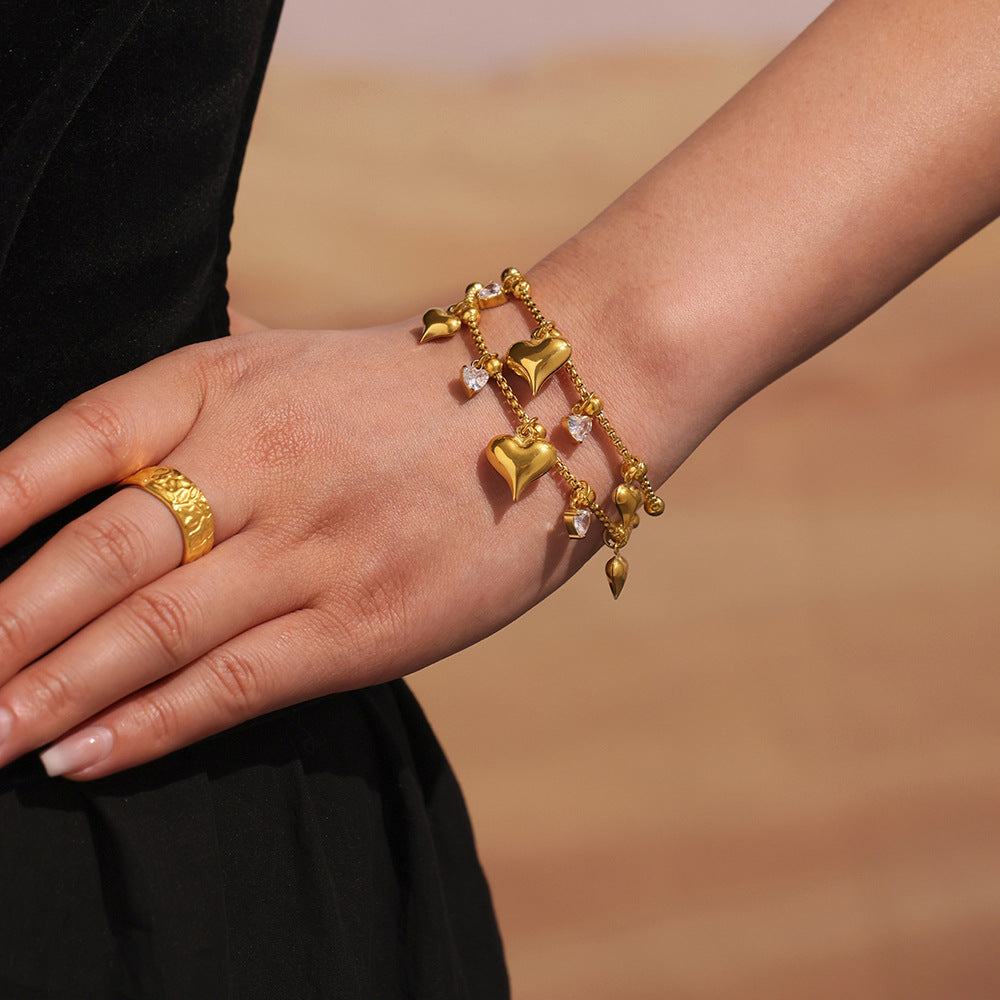 Saanvi Heart Charm Bracelet