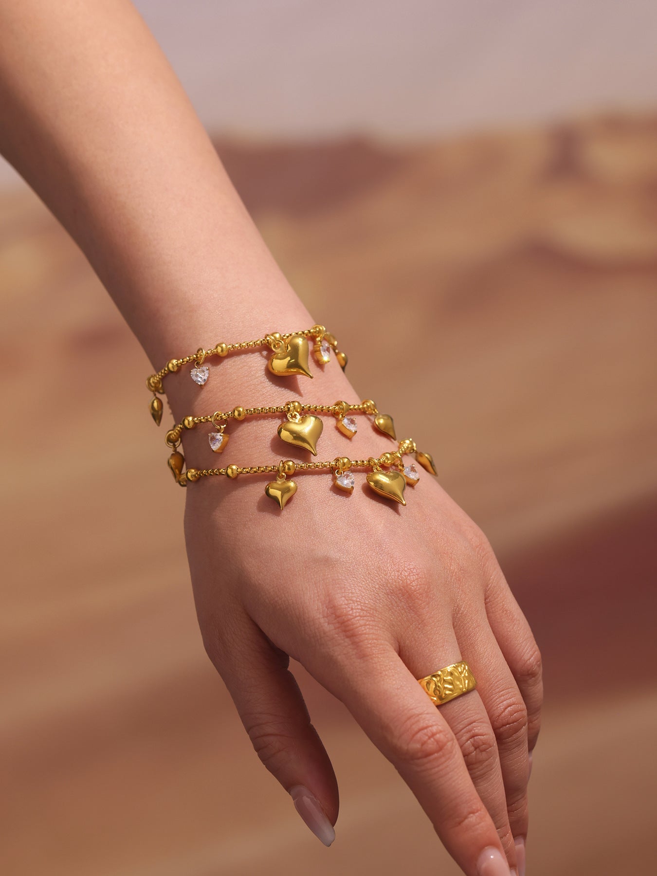 Saanvi Heart Charm Bracelet