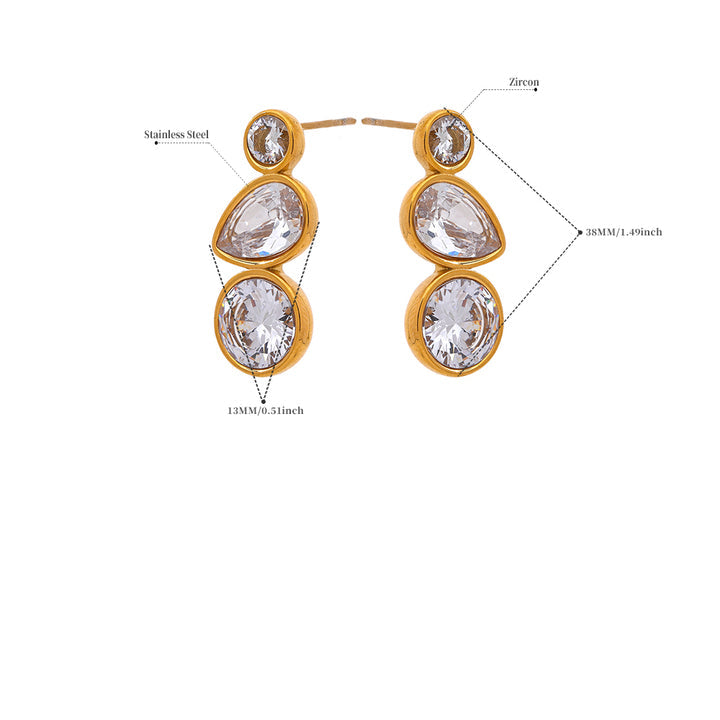 Zia Crystal Cascade Stud