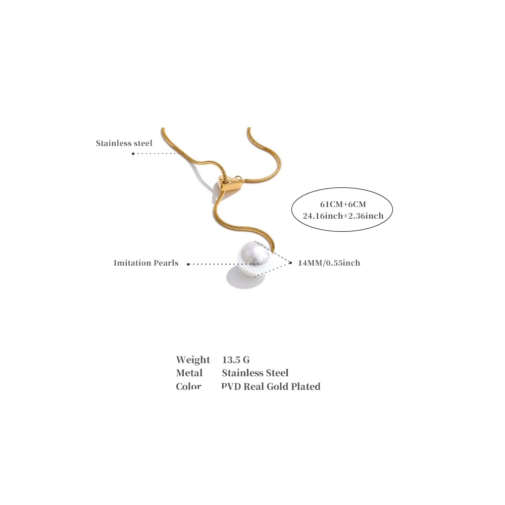 Raina Pearl Slider Necklace