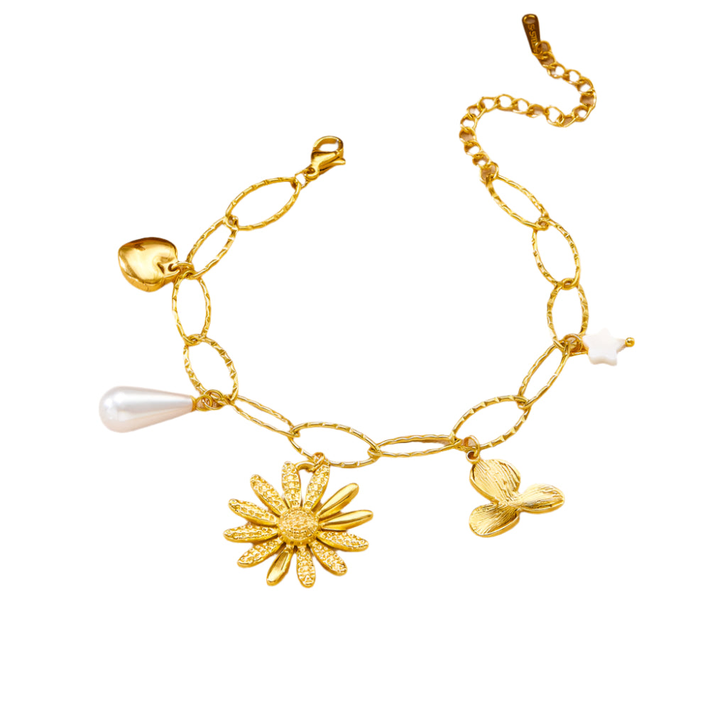 Zara Bloom Charm Bracelet