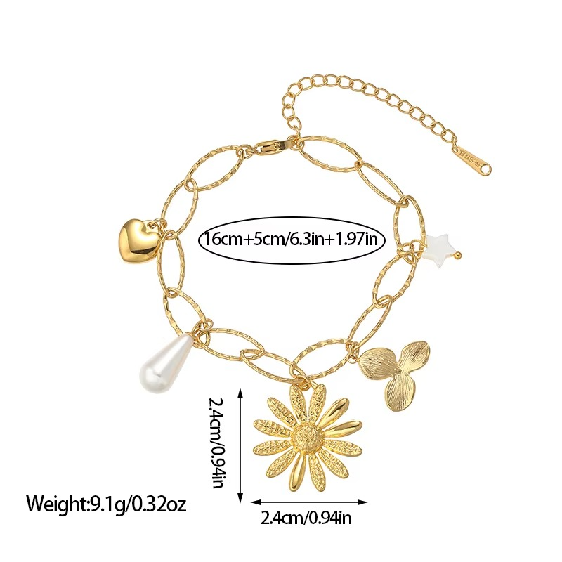 Zara Bloom Charm Bracelet