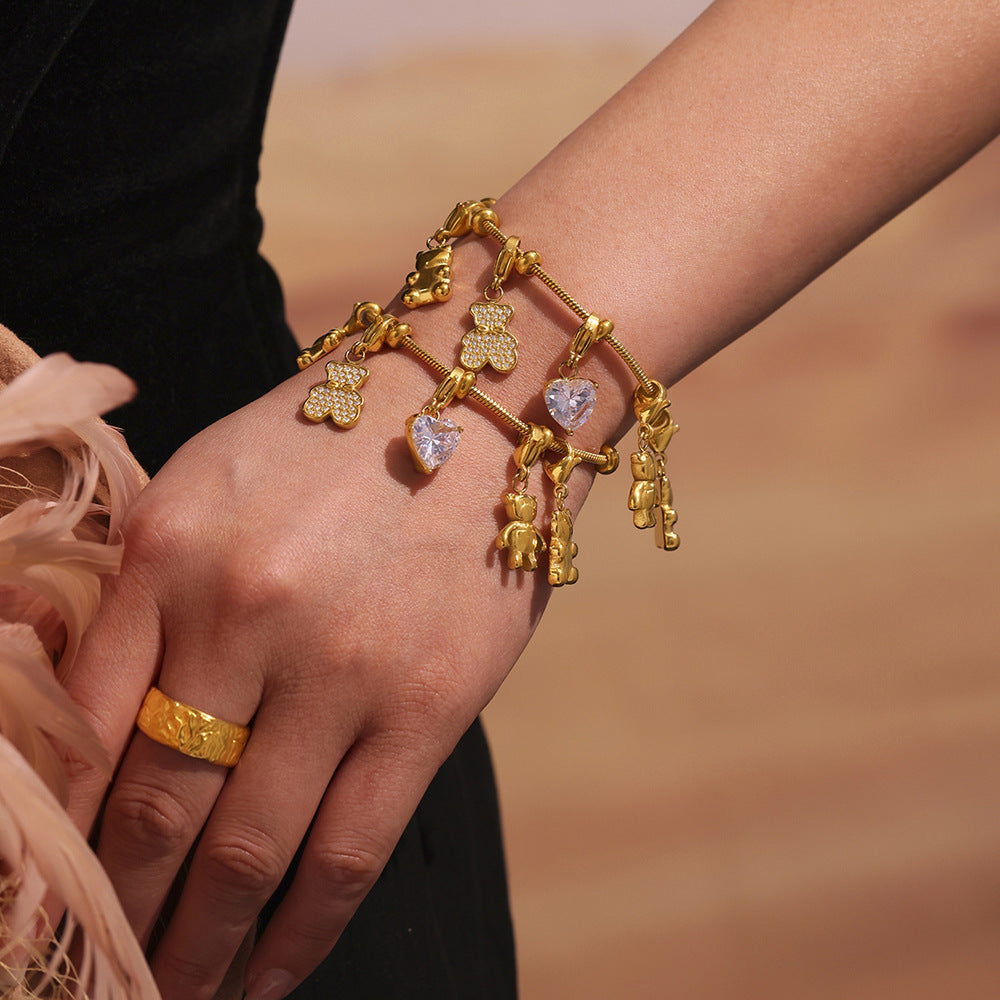 Zara Teddy Charms Bracelet