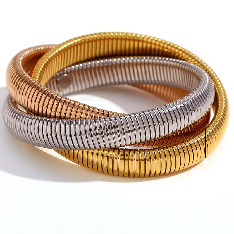Zoya Dual Color Criss Cross Bangle