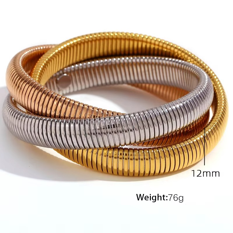 Zoya Dual Color Criss Cross Bangle